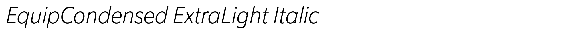 EquipCondensed ExtraLight Italic image